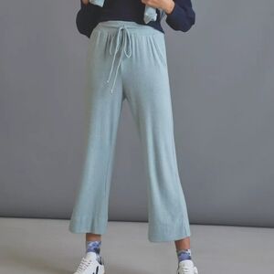 By Anthropologie Anne Cozy Wide Leg Lounge Pants Lightweight Rayon Sweatpants SM
